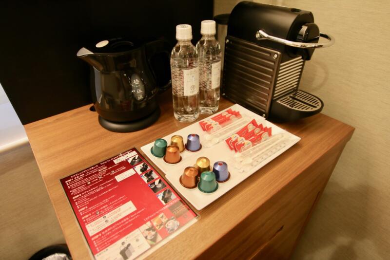 ホテル龍名館東京　お茶やコーヒー（ネスプレッソ）が入れられます