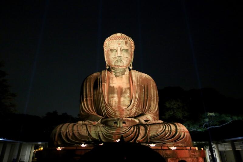 かまくら長谷の灯かり でライトアップされた鎌倉の大仏様を眺めながら夜さんぽ 東京散歩ぽ