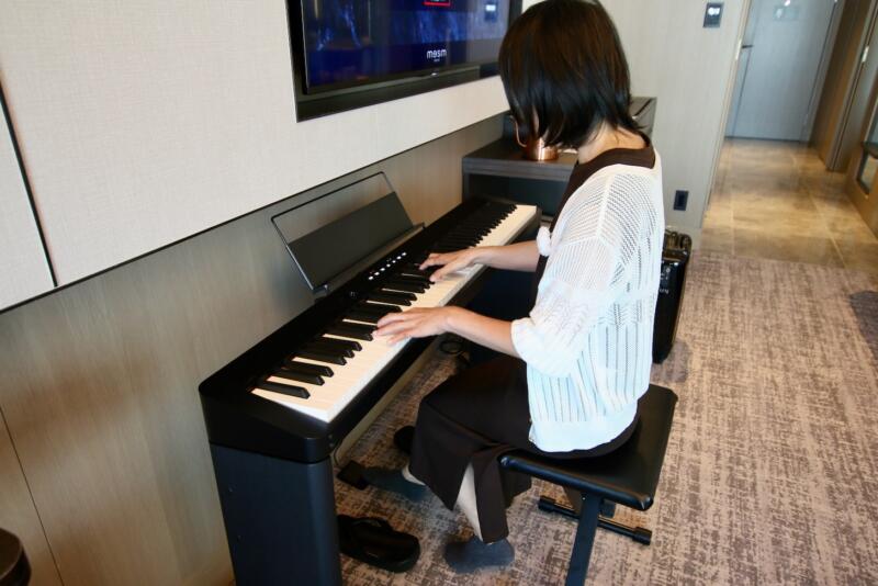 メズム東京、全室に電子ピアノが設置