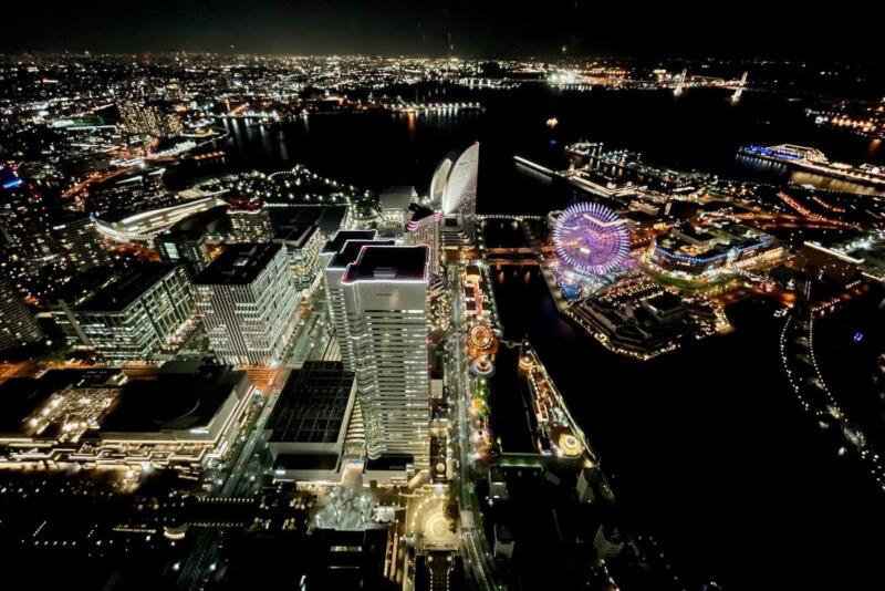 横浜ランドマークタワー展望台からの夜景
