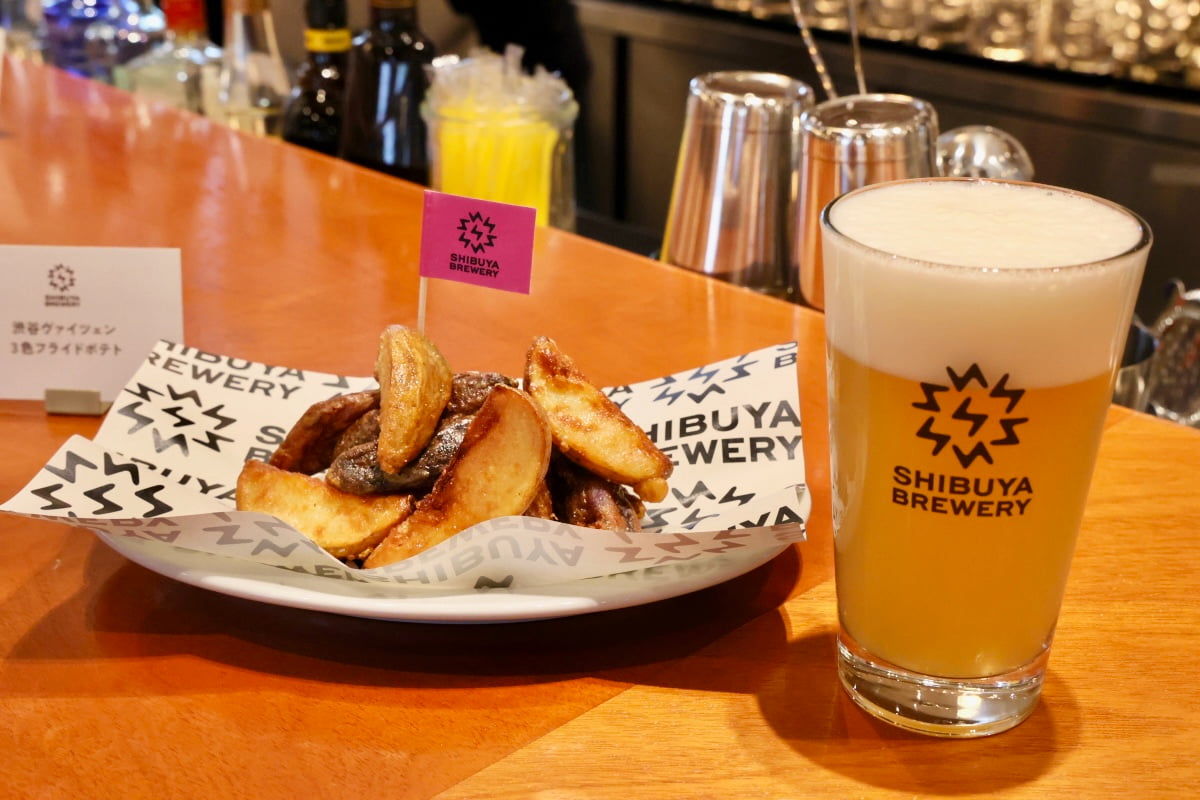 SHIBUYA Weizen Regularと北海道産のフライドポテト