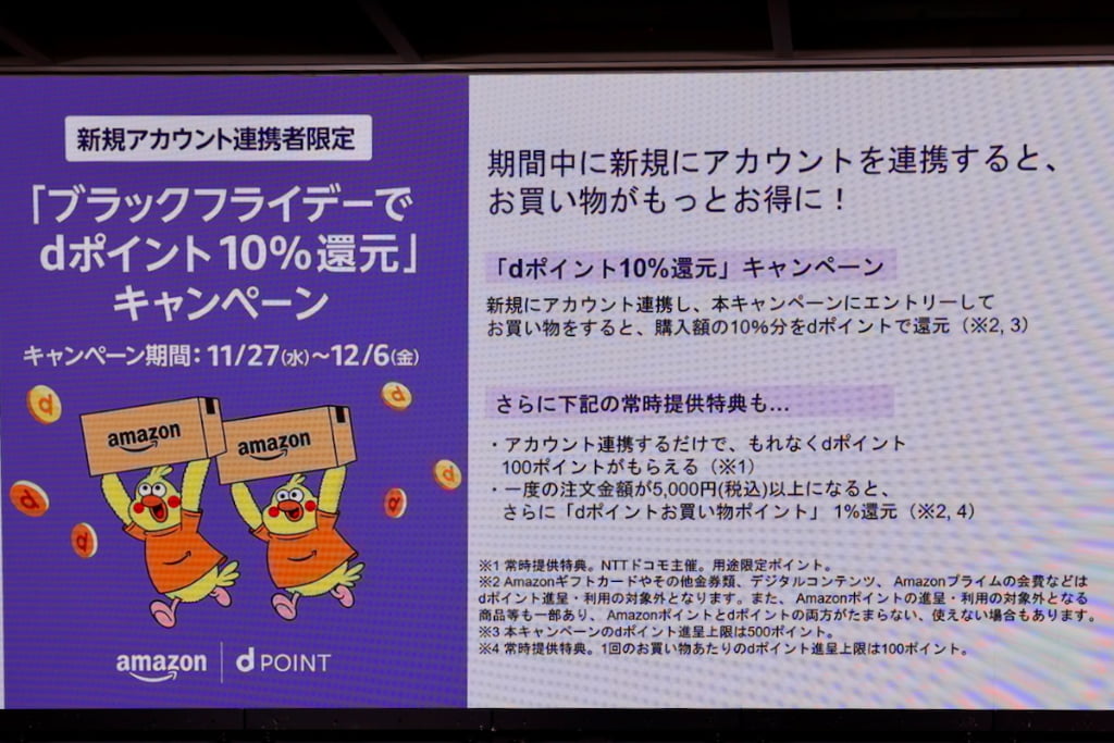 Amazonブラックフライデー dポイント10%還元