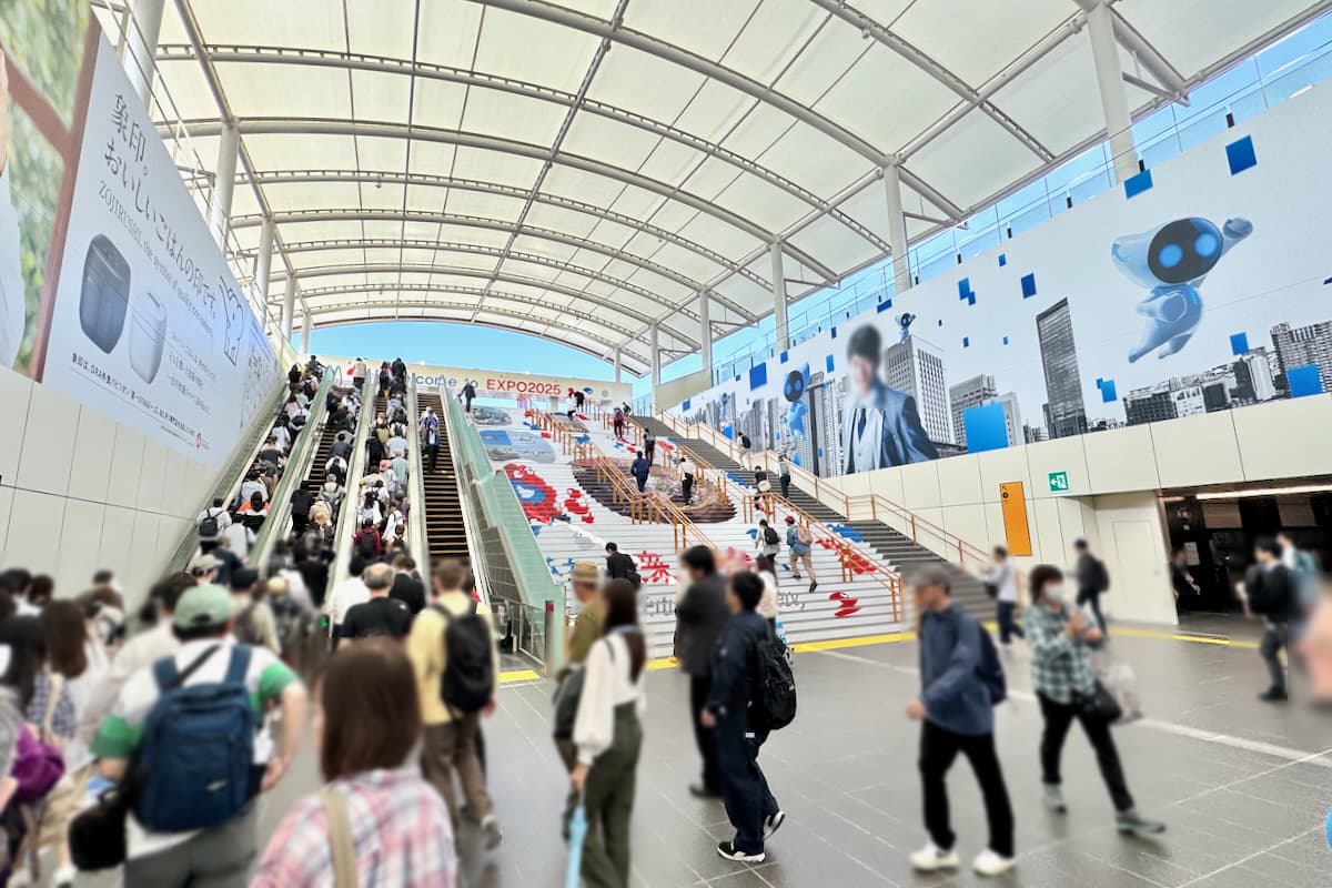 「夢洲駅」に午前7時30分ごろ到着