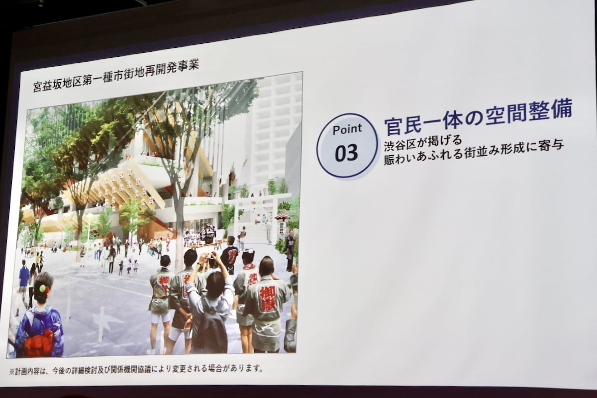 2031年度に「宮益坂地区第一種市街地再開発事業」が完成