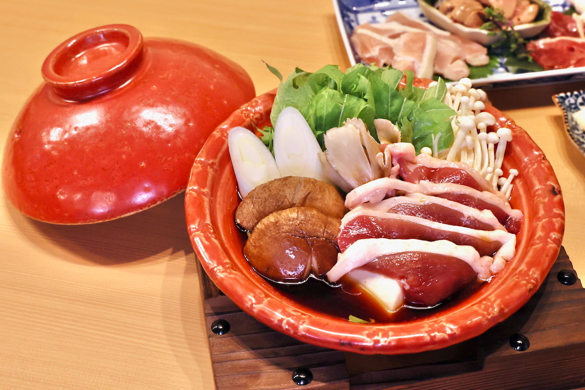 京鴨の陶板すき焼き