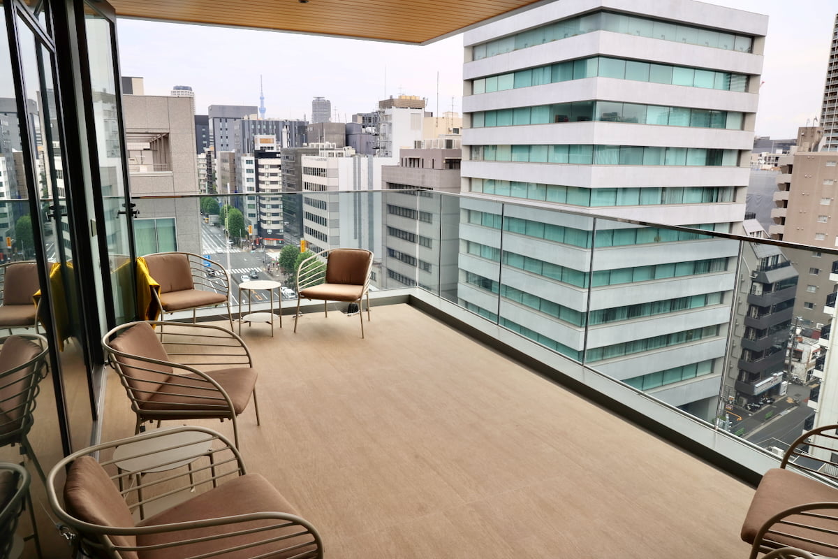 大型の専用テラス