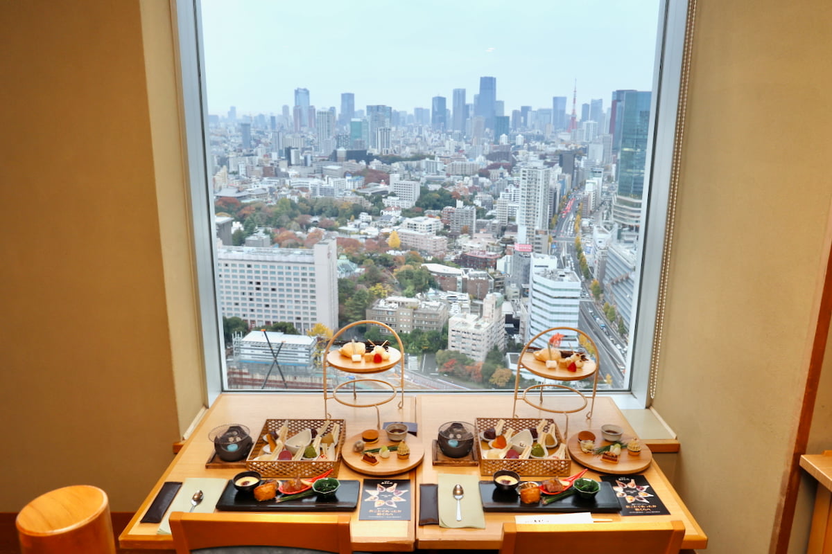 東京を一望しながら楽しめる和のアフタヌーンティー