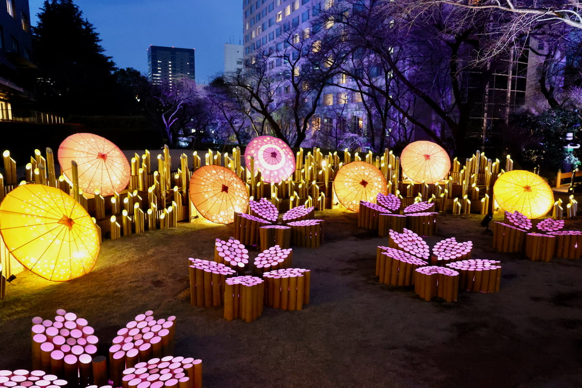 約210本の桜が咲く日本庭園「高輪 桜まつり2026」文化体験やウィキッドコラボも