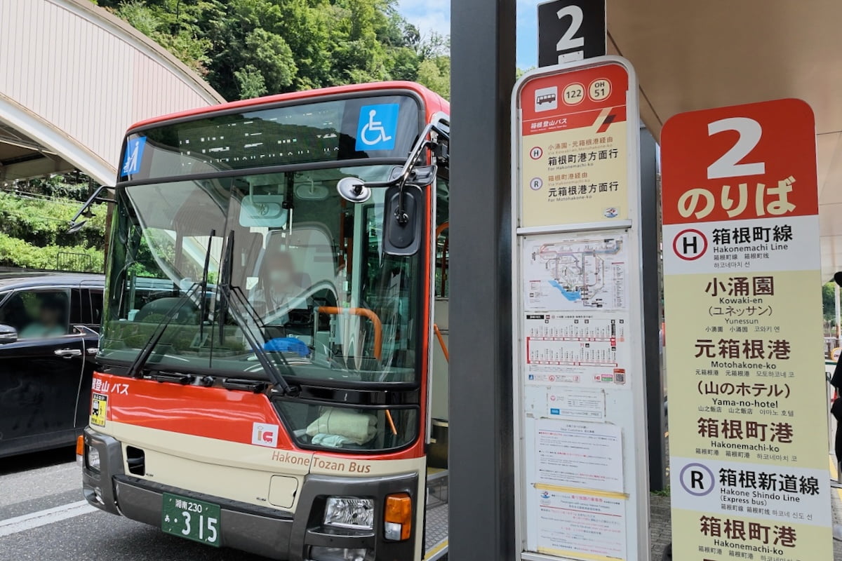 箱根湯本からバスで元箱根港へ！箱根駅伝でおなじみの山道を進む
