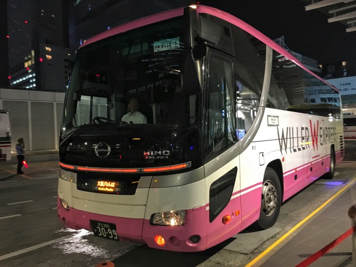名古屋 東京 バス 昼 ウィラー Htfyl