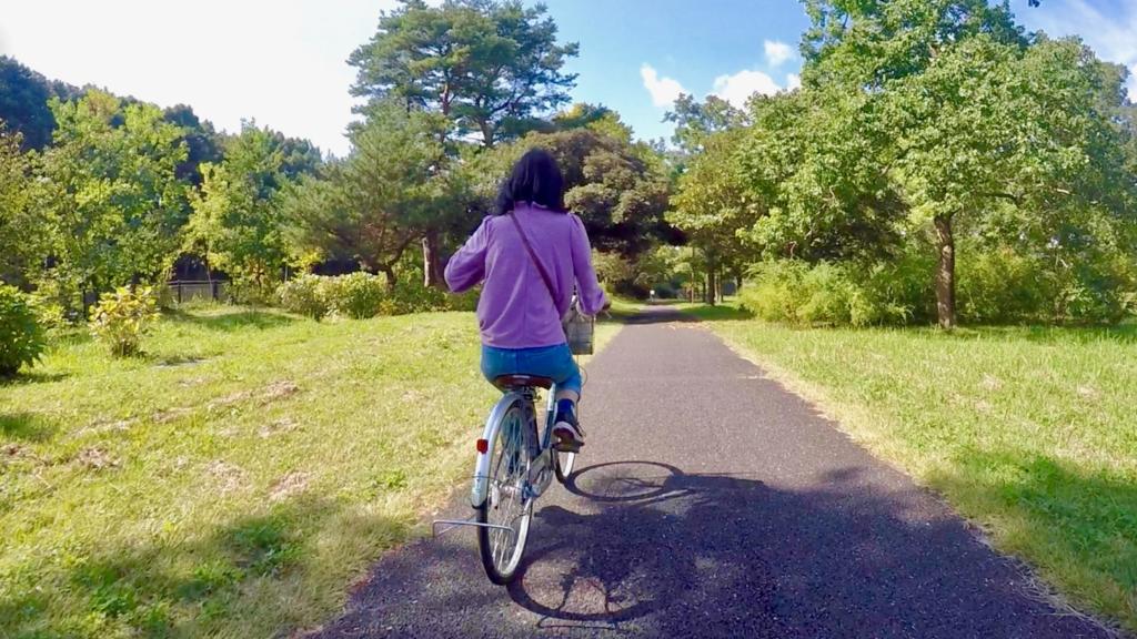 昭和記念公園でサイクリング